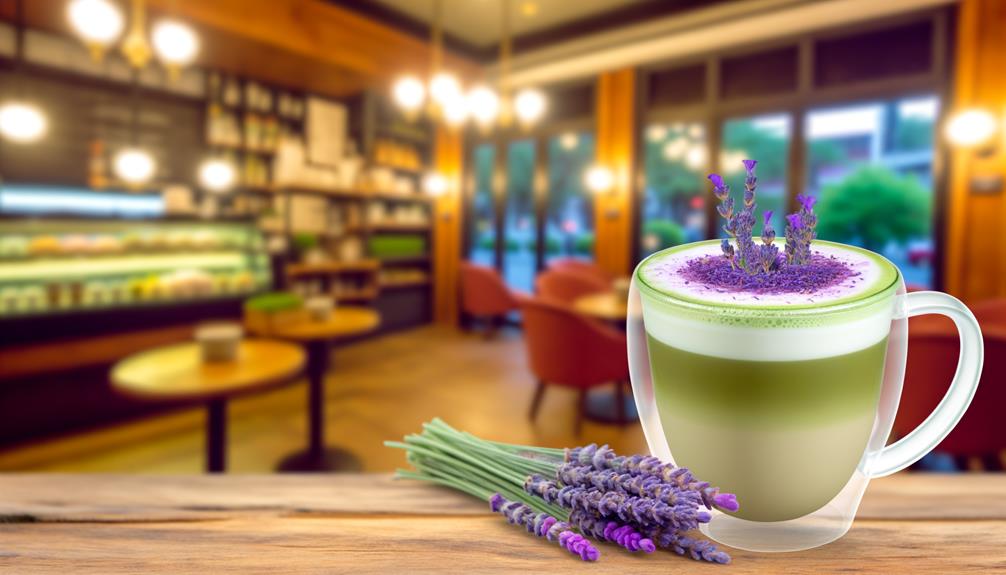 delicious lavender matcha latte