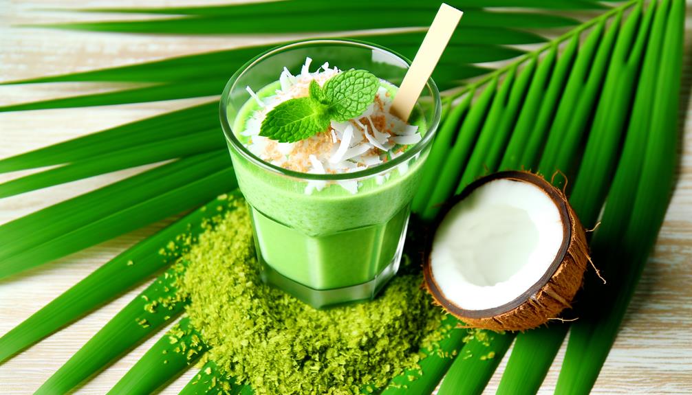 refreshing green tea drink